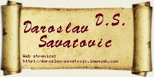 Daroslav Savatović vizit kartica